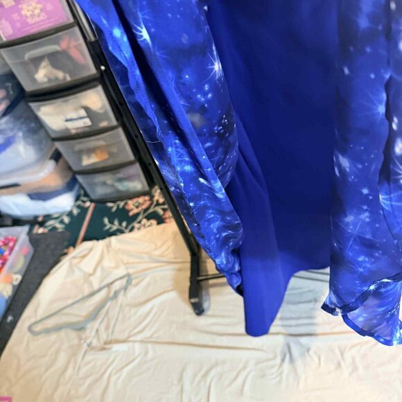 Torrid Size 4 Ladder Trimmed Maxi Dress - Chiffon Galaxy Blue - Picture 7 of 11